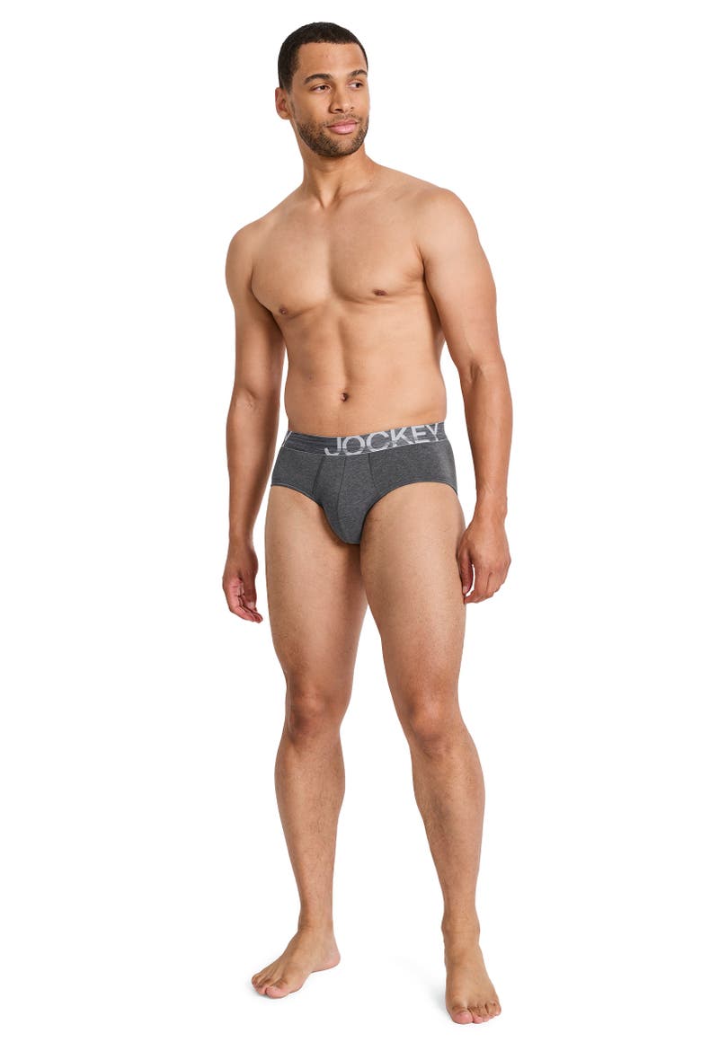 Mens ActiveStretch Brief - 4 Pack, Alternate, color, Charcoal Heather/Marina Blue