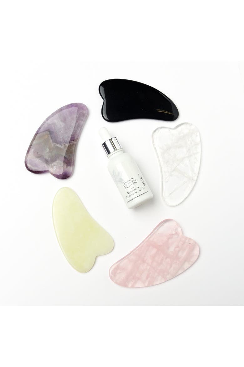 Genuine Premium Jade Gua Sha, Alternate, color, Green