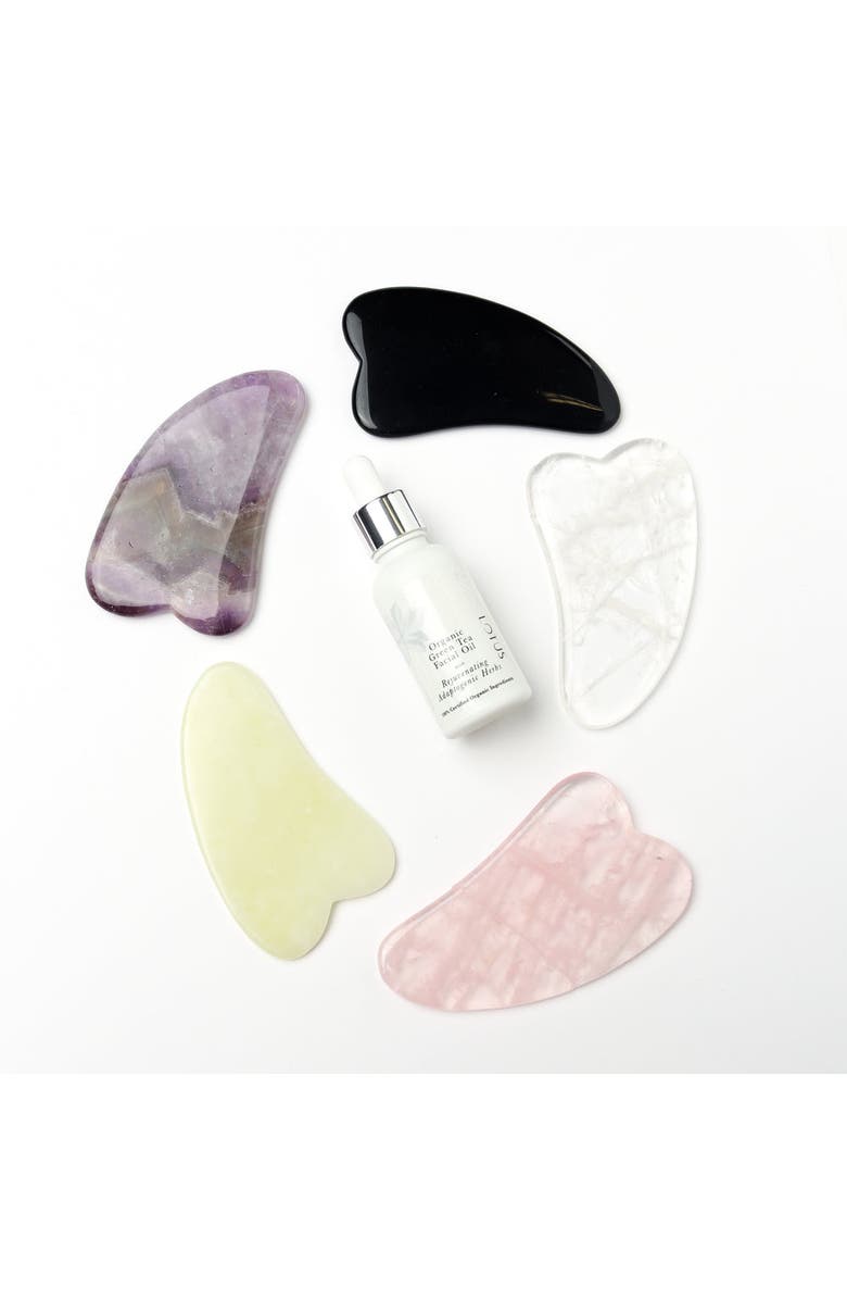 White Lotus Beauty Genuine Premium Jade Gua Sha, Alternate, color, Green