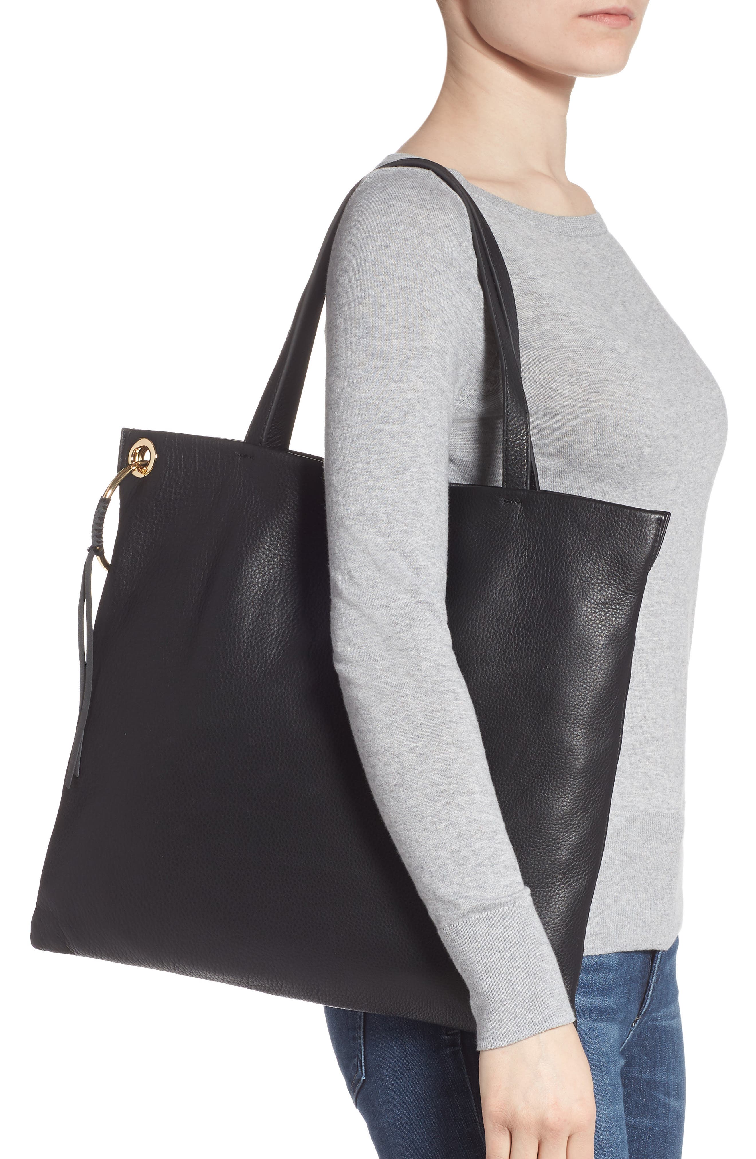 Vince Camuto Margi Leather Tote, Alternate, color, 