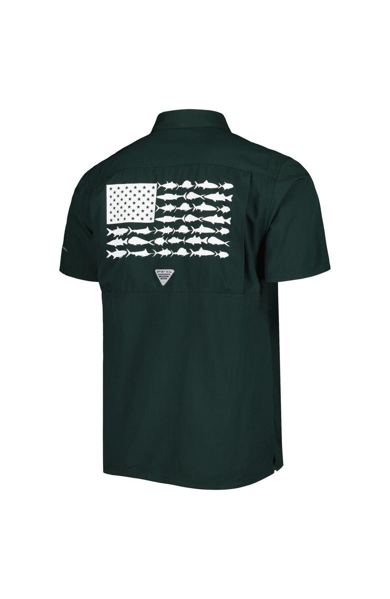 Columbia Men's Columbia PFG Green Michigan State Spartans Slack Tide Camp Button-Up Shirt, Alternate, color, 