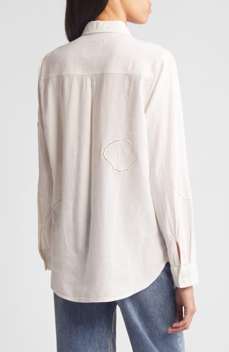 Rails Charli Seashell Linen Blend Button-Up Shirt | Nordstromrack