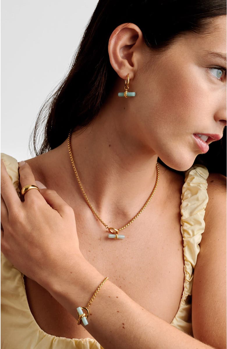 Katie Loxton Azura T-Bar Necklace, Alternate, color, Gold Coated