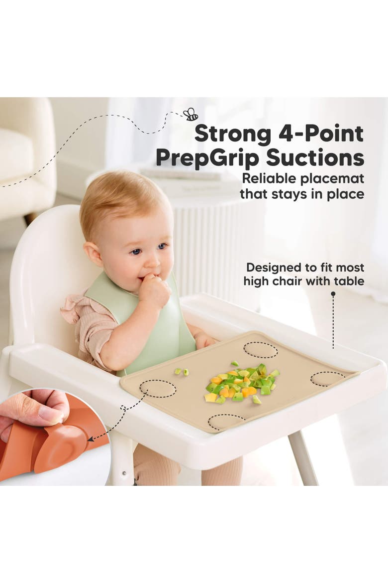 2-Pack Prep Silicone Placemats, Alternate, color, Terracotta