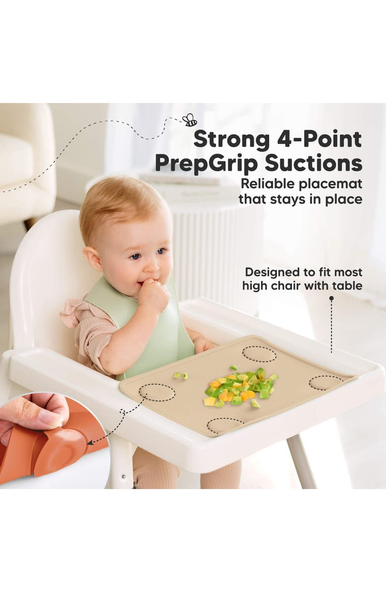 KeaBabies 2-Pack Prep Silicone Placemats, Alternate, color, Terracotta