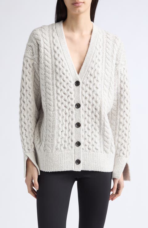 Tear Drop Aran Cardigan