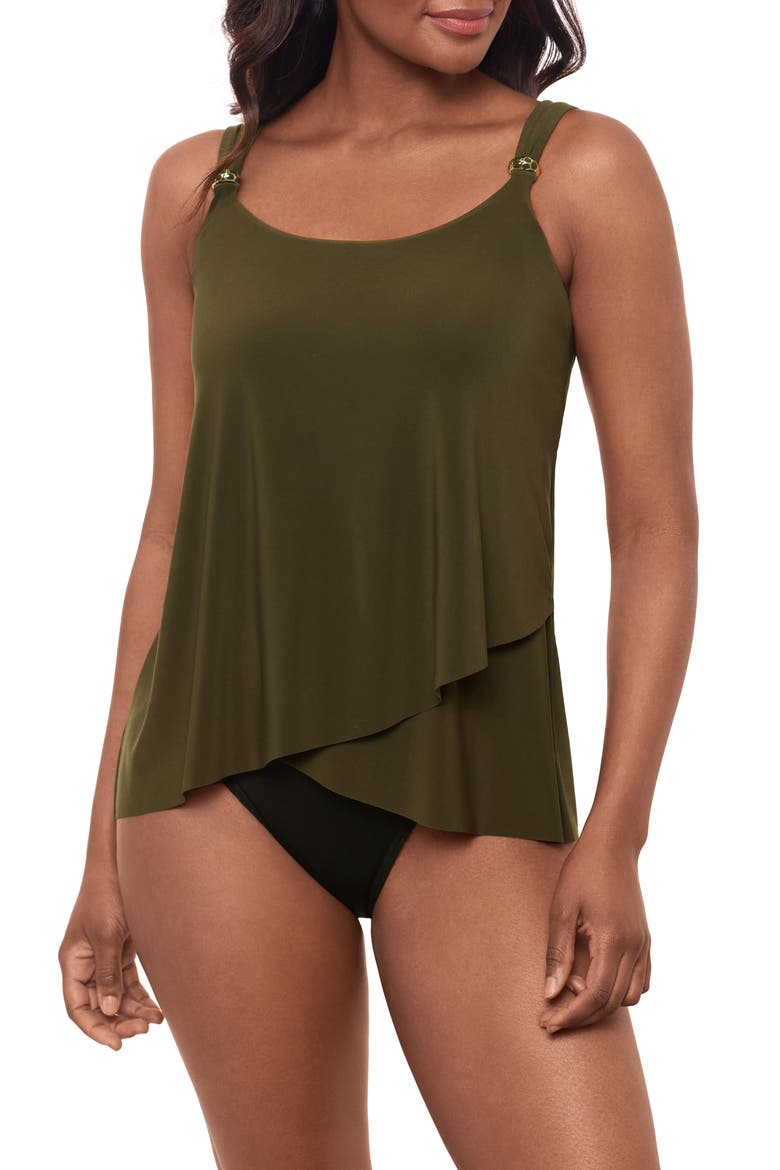 Razzle Dazzle Underwire Tankini Top, Main, color, NORI