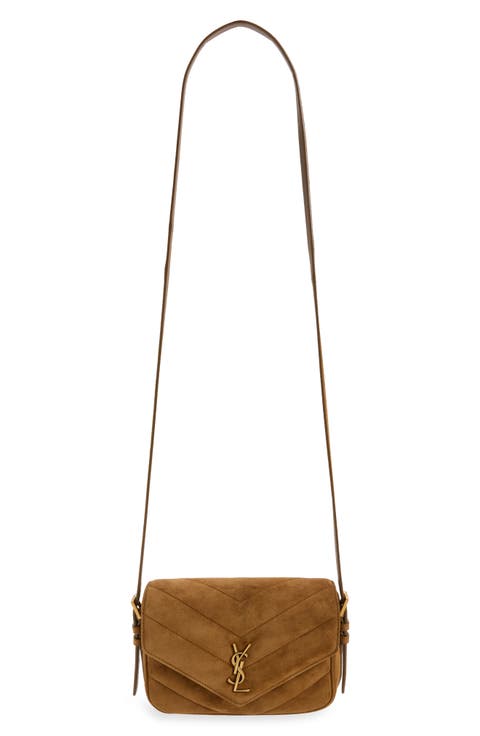 Toy Loulou Matelassé Suede Crossbody Bag
