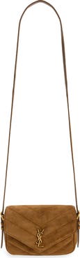 Saint Laurent Toy Loulou Matelassé Suede Crossbody Bag