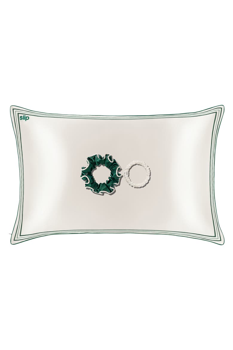 Game Day Pure Silk Queen Pillowcase & Scrunchie Set, Alternate, color, NO COLOR