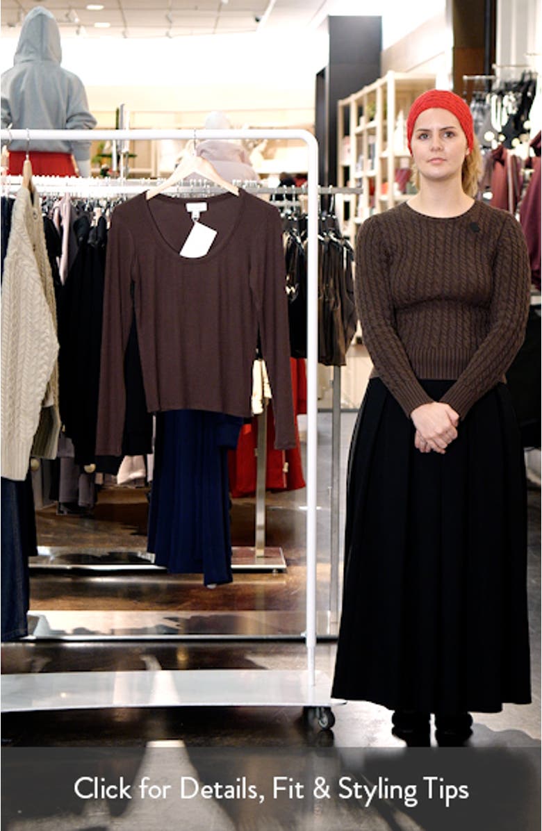 Scoop Neck Long Sleeve Rib Top, sales video thumbnail