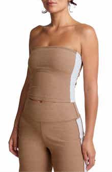 Beyond Yoga Space Dye Strapless Stripe Crop Top