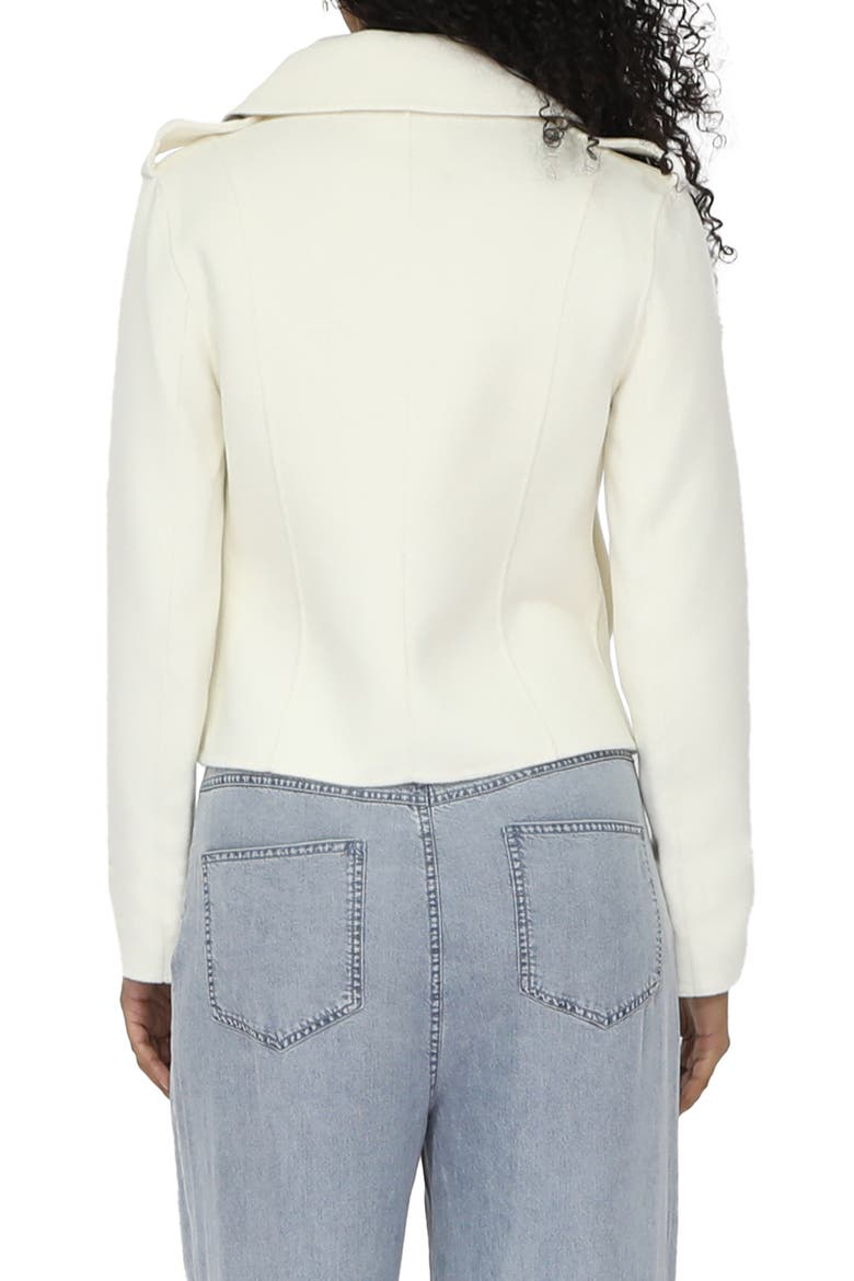 Back In Time Wool Blend Military Peacoat, Alternate, color, CREAM
