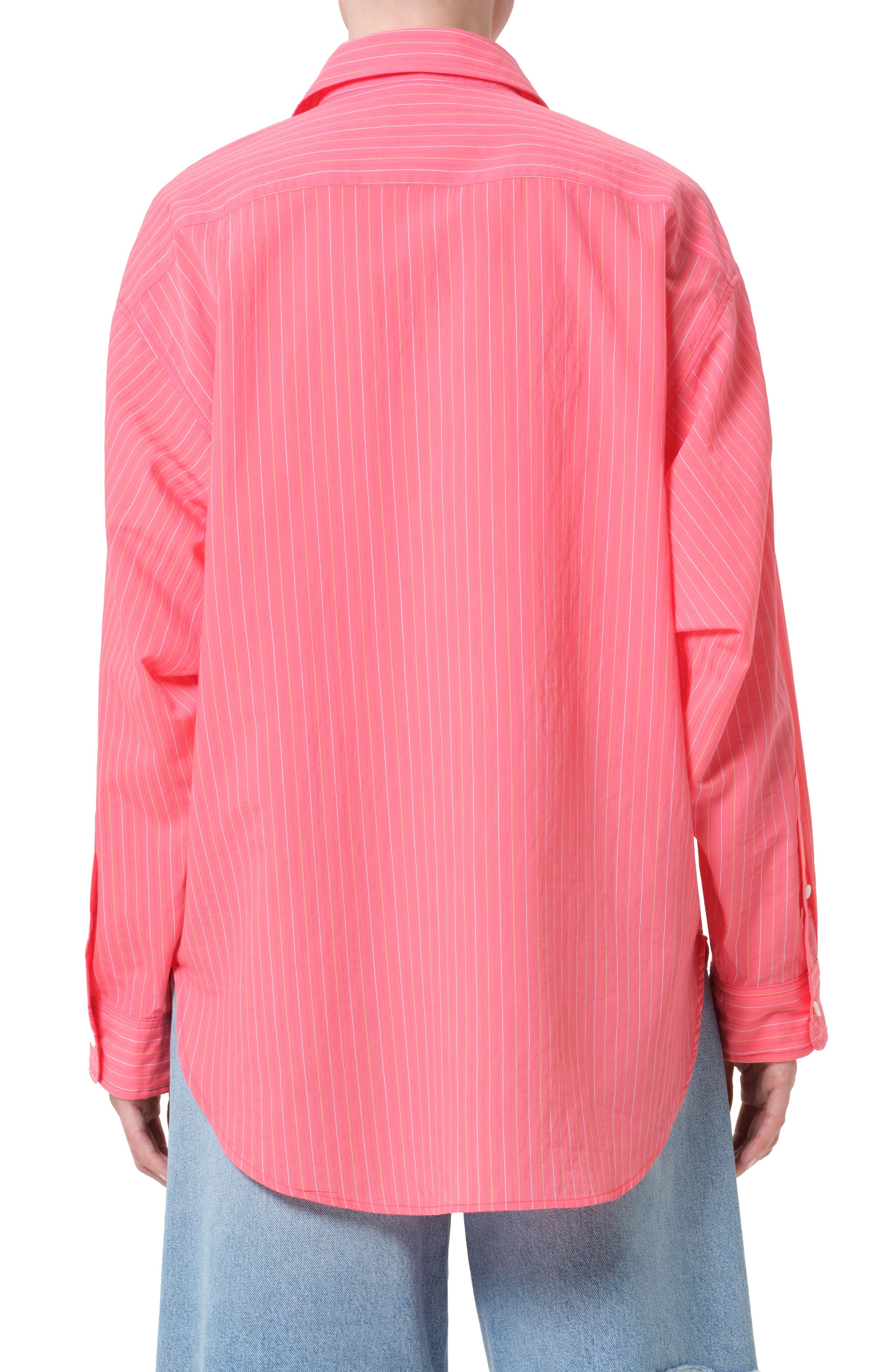 Sona Pinstripe Oversize Button-Up Shirt - image 4