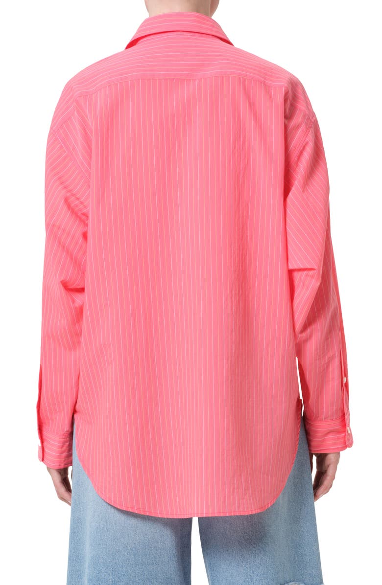 AGOLDE Sona Pinstripe Oversize Button-Up Shirt, Alternate, color, Fontana Stripe Candy