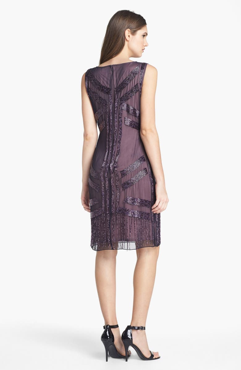 Patra Embellished Silk Dress, Alternate, color, 