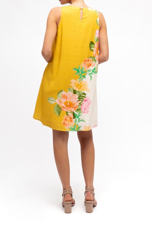 White Closet Tropical Floral Mini Dress In White