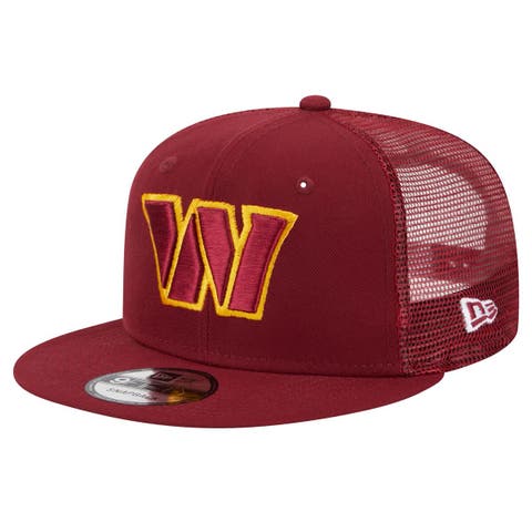 Men's New Era Burgundy Washington Commanders  Main Trucker 9FIFTY Snapback Hat