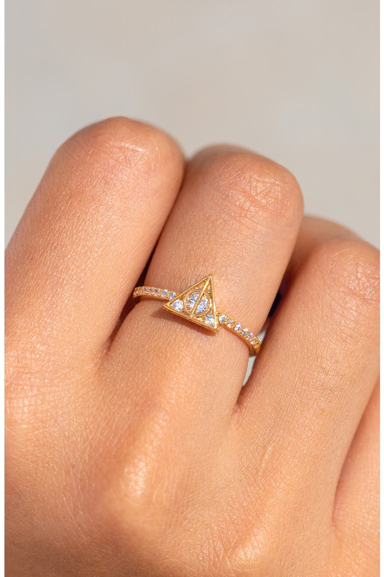 x Harry Potter™ Deathly Hallows Ring, Alternate, color, GOLD