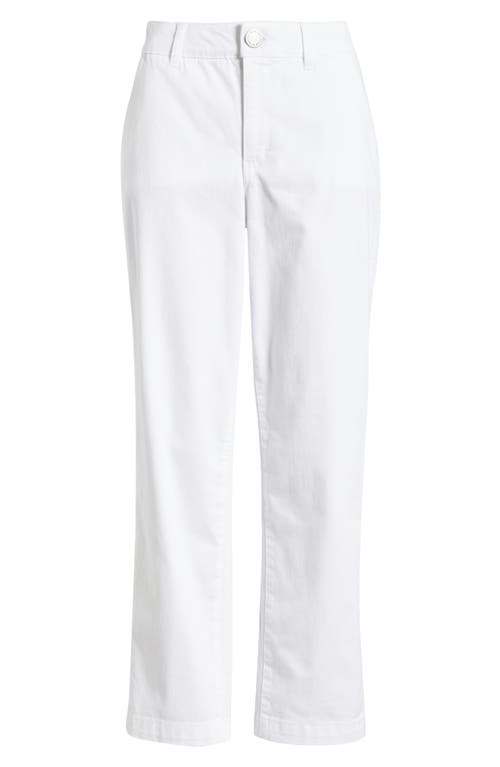 Wit & Wisdom Skyrise Slim Straight Leg Twill Pants In White