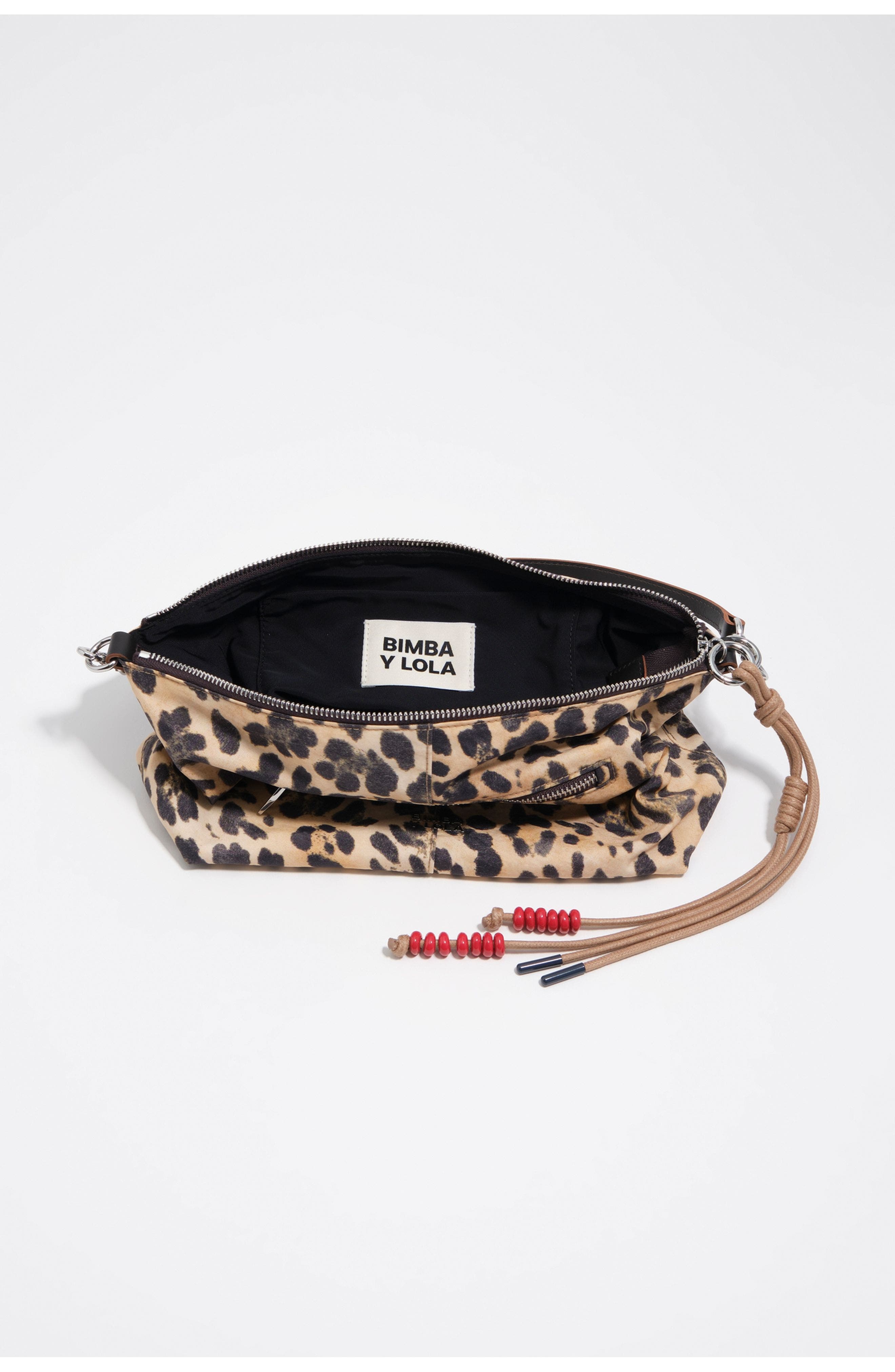 Bimba y Lola Leopard Trapecio Bag, Alternate, color, Leopard Natural