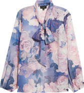 Tahari ASL Bow Neck Top