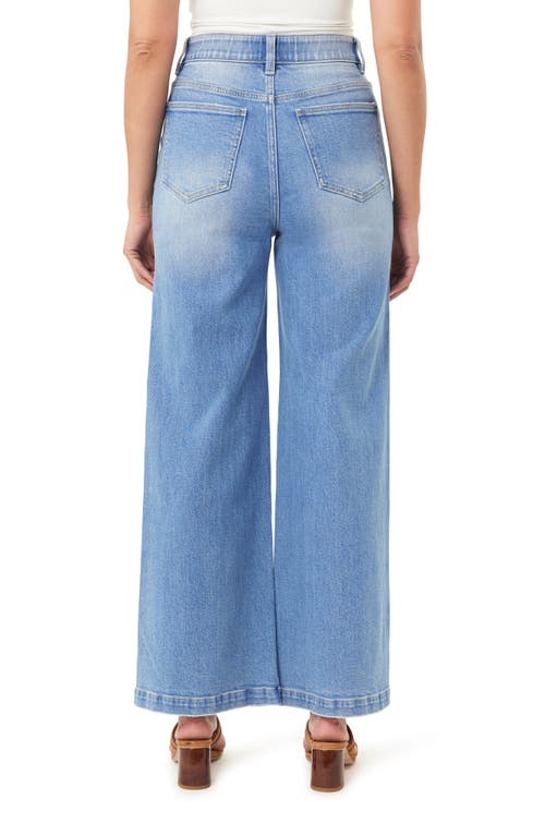 Curve Appeal Parisian High Waist Wide Leg Jeans In Blue