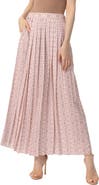 Kimi & Kai Women's Print Box Pleat Maxi Skirt
