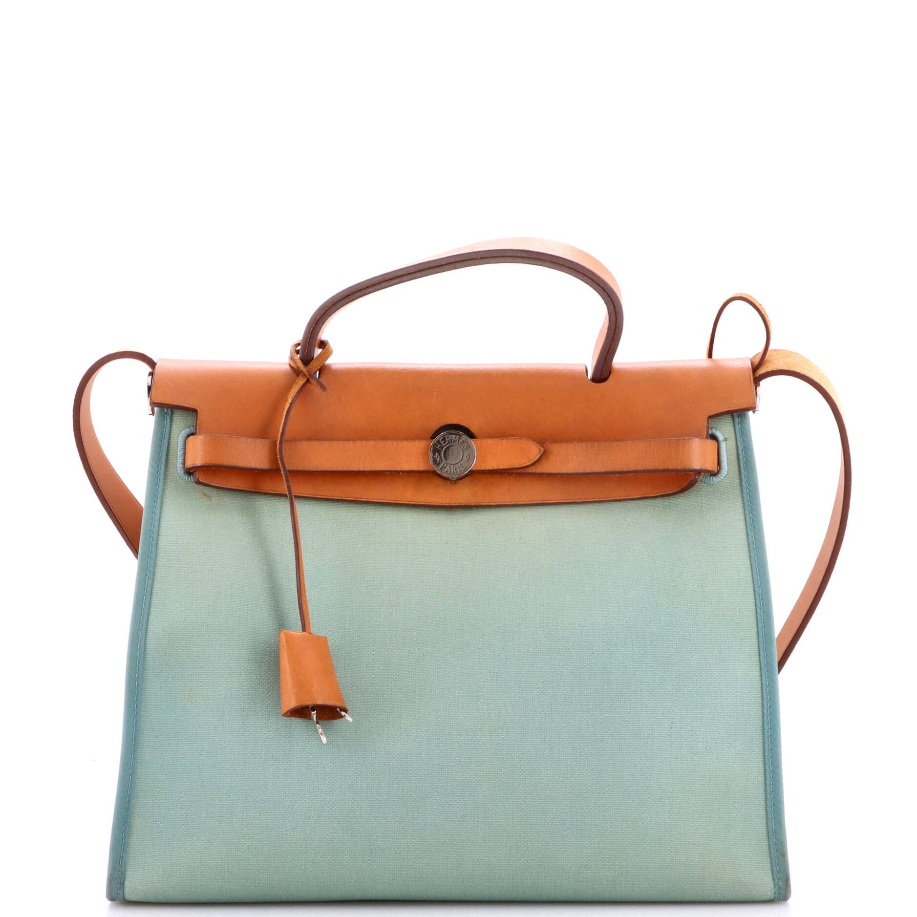 Herbag Zip Leather and Toile 31, Main, color, Blue