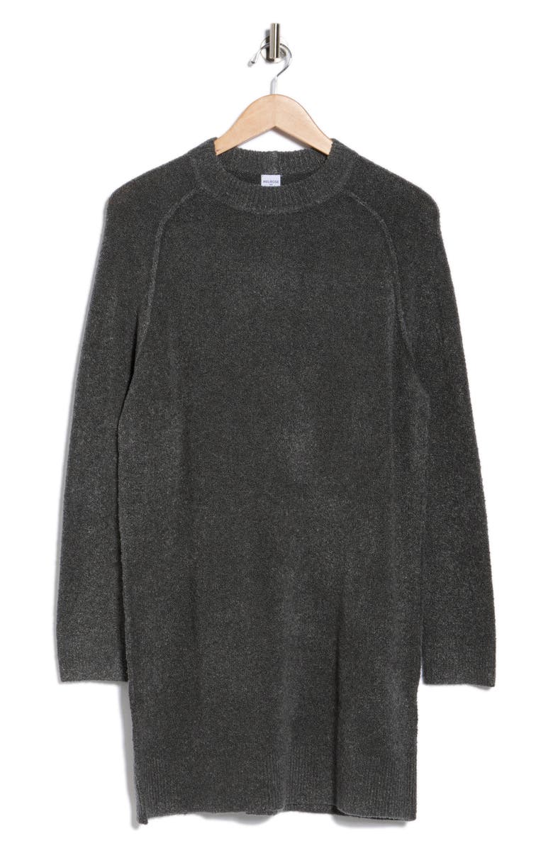 Melrose and Market Raglan Sleeve Sweater Dress, Alternate, color, Grey Medium Charcoal Heather