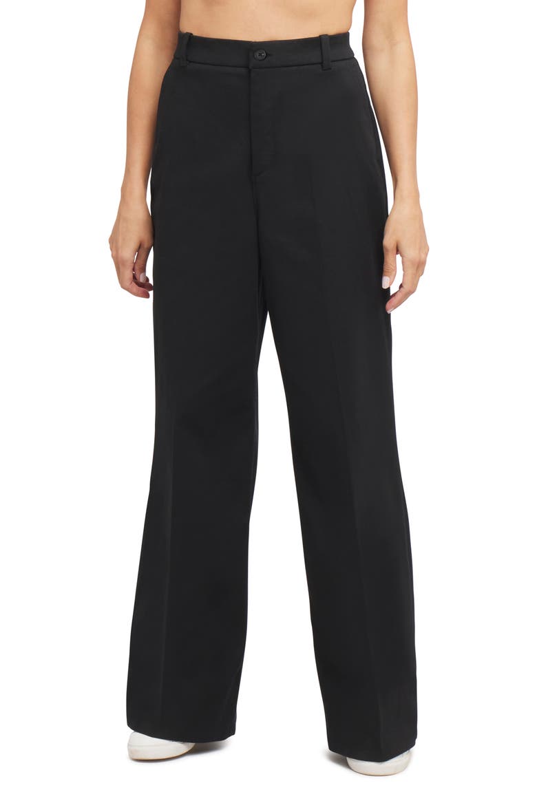 SPANXsupersmooth™ Stretch Twill Wide Leg Pant, Main, color, CLASSIC BLACK