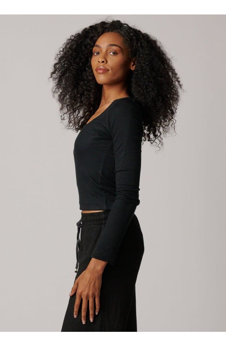 LEISURE LAB Long Sleeve Rib Shirt, Alternate, color, 