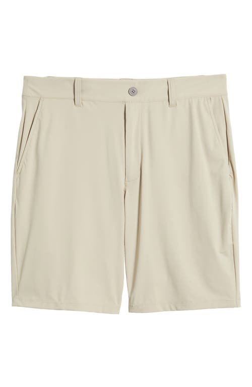 Johnnie-o Fusionn Stretch Nylon Chino Shorts In Khaki