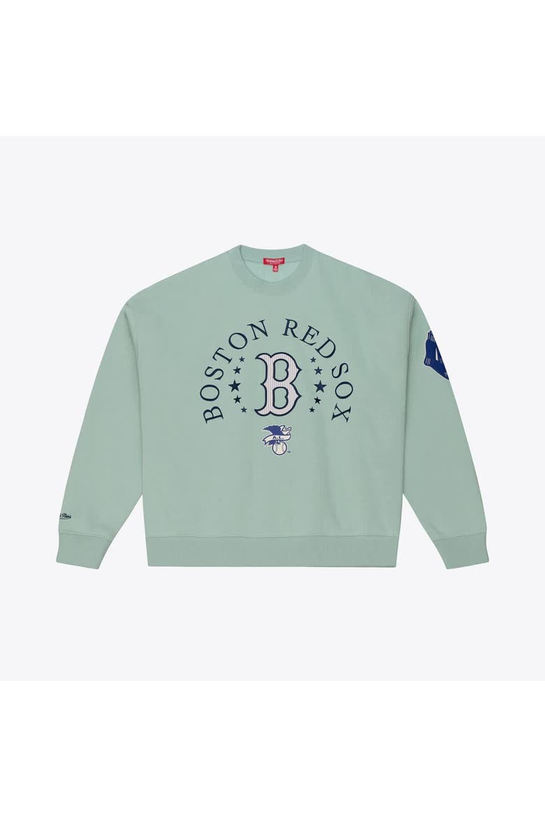 Women's Mitchell & Ness  Green Boston Red Sox Yacht Rock Sweatshirt, Alternate, color, Green