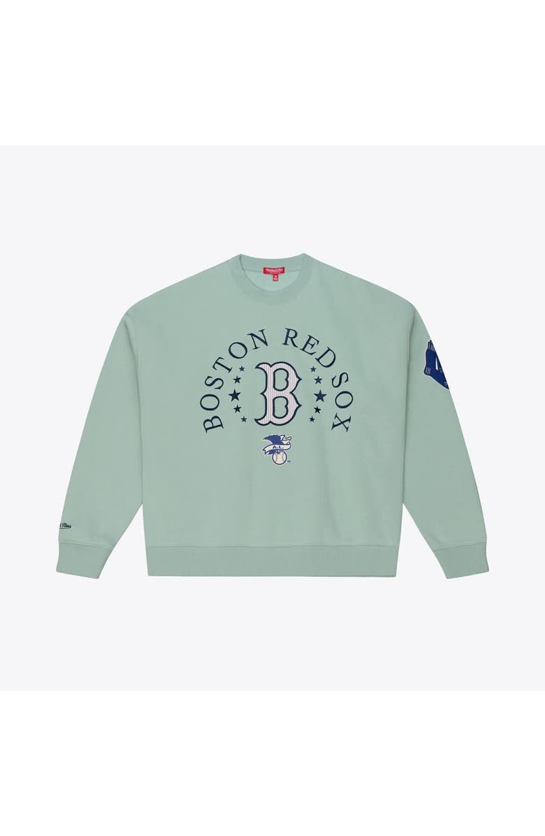 Mitchell & Ness Women's Mitchell & Ness Green Boston Red Sox Yacht Rock Sweatshirt, Alternate, color, Green