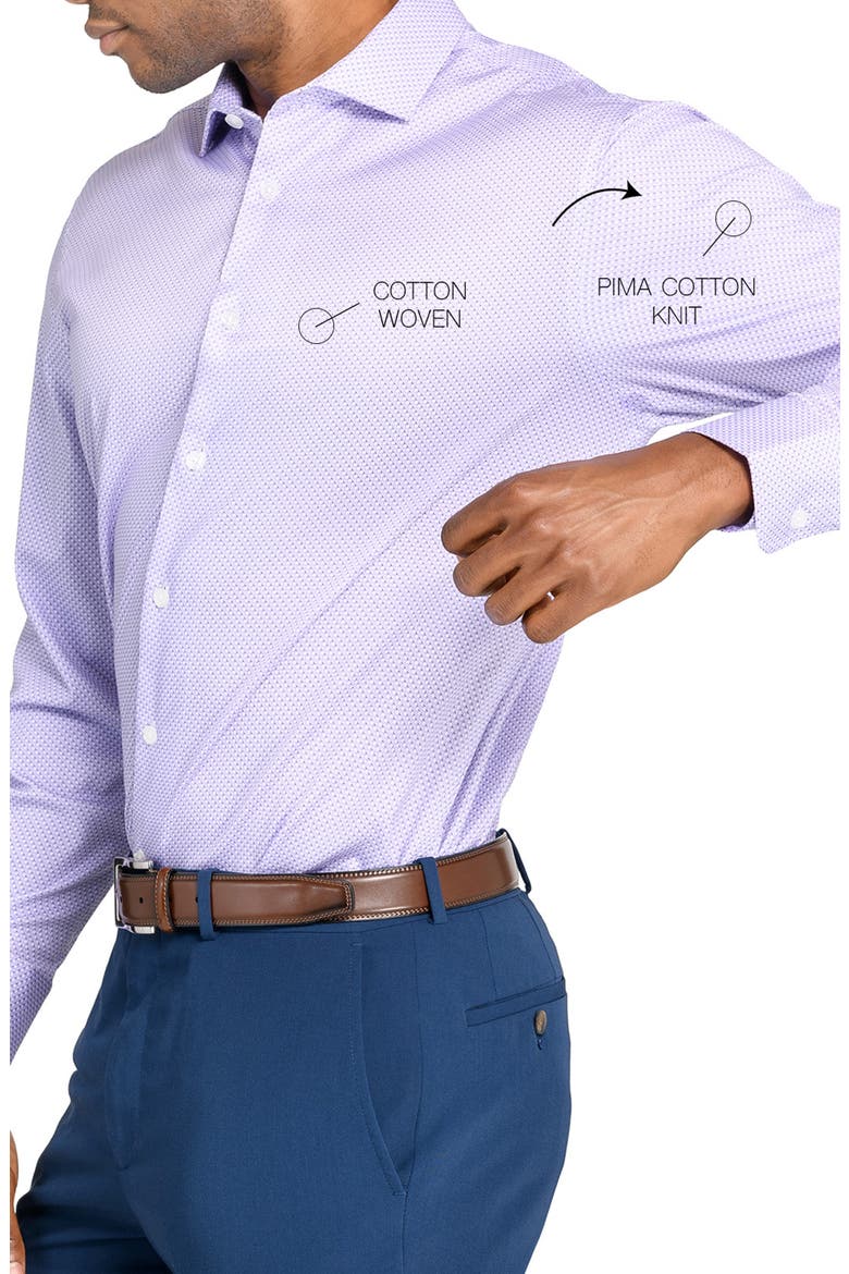 Slim Fit Crisscross Reworked Dress Shirt, Alternate, color, LILAC