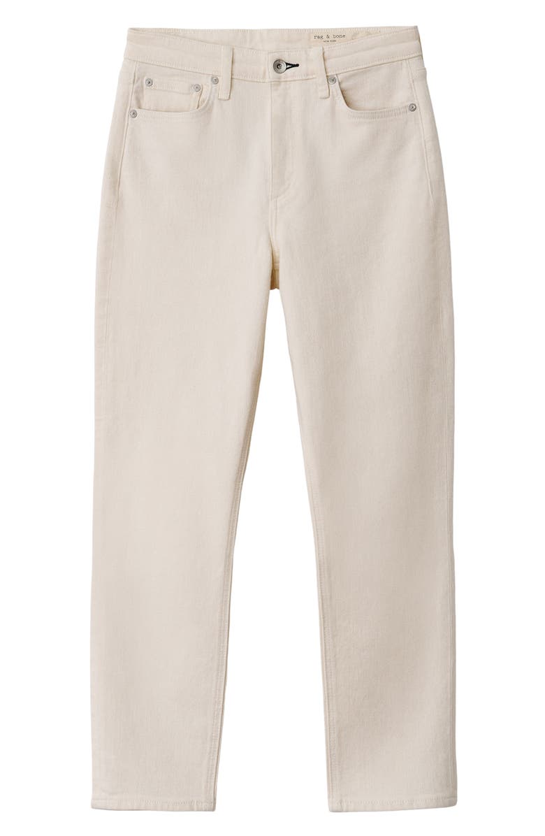 rag & bone ICONS Nina High Waist Ankle Cigarette Jeans, Alternate, color, Ecru