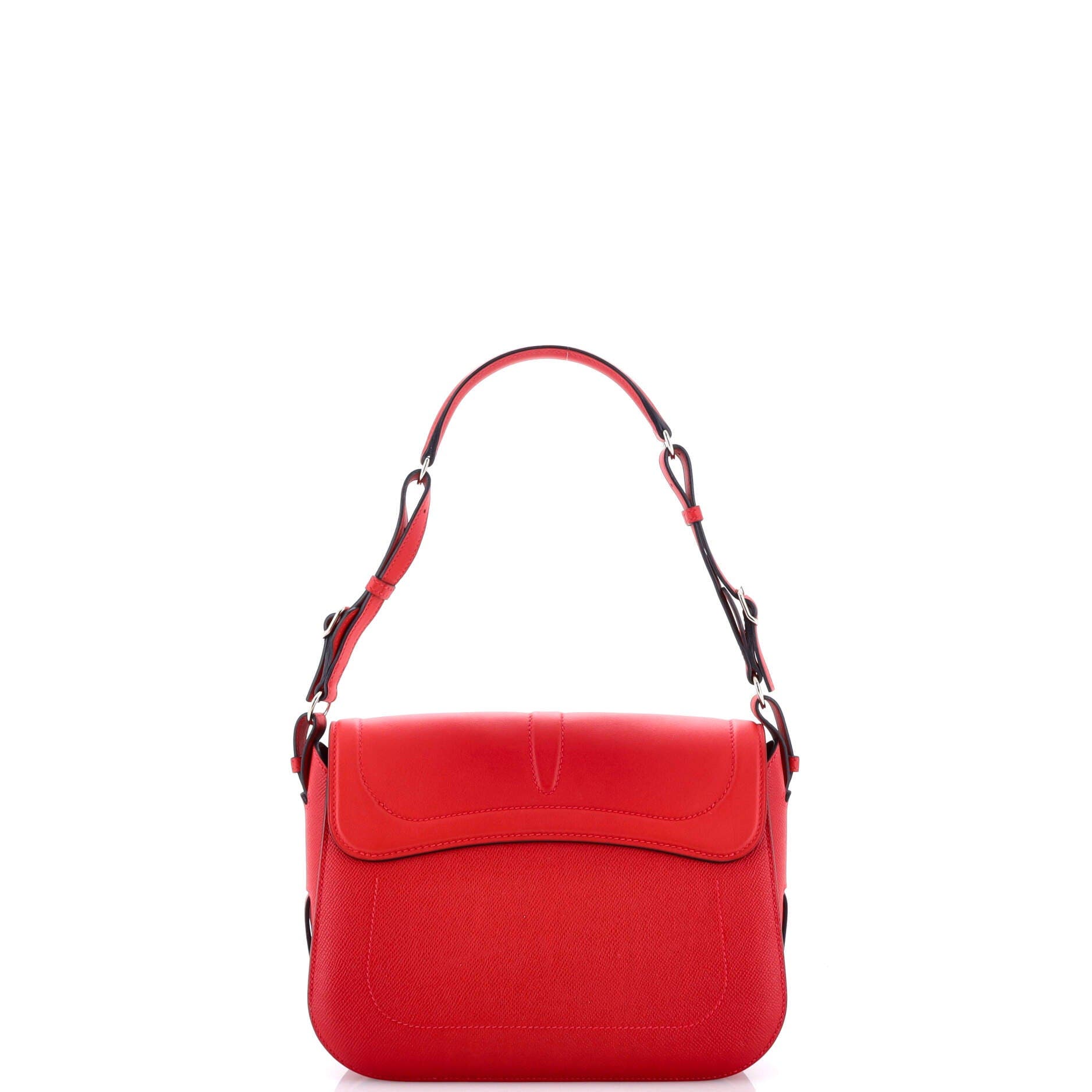 Pre-Owned Hermes Harnais Shoulder Bag Epsom and Swift, Alternate, color, Red