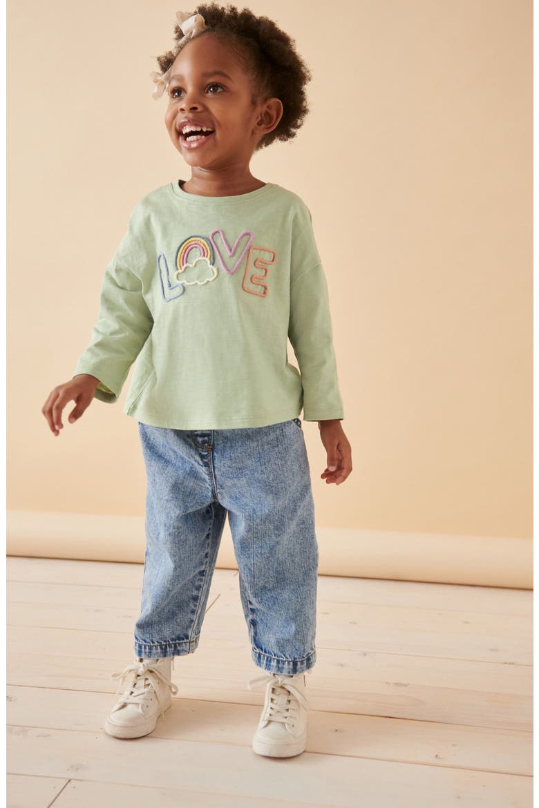 Kids' Love Long Sleeve T-Shirt, Alternate, color, GREEN