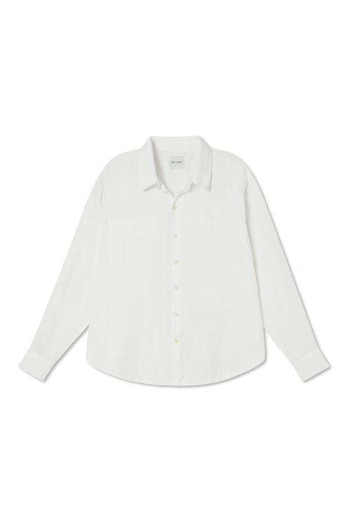 Vir Vita Cecile Oversized Linen Shirt In White