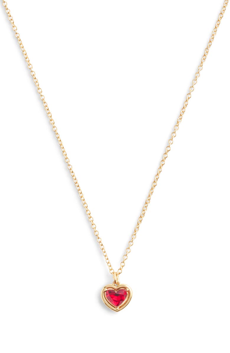 COACH Halo Heart Pendant Necklace, Alternate, color, 