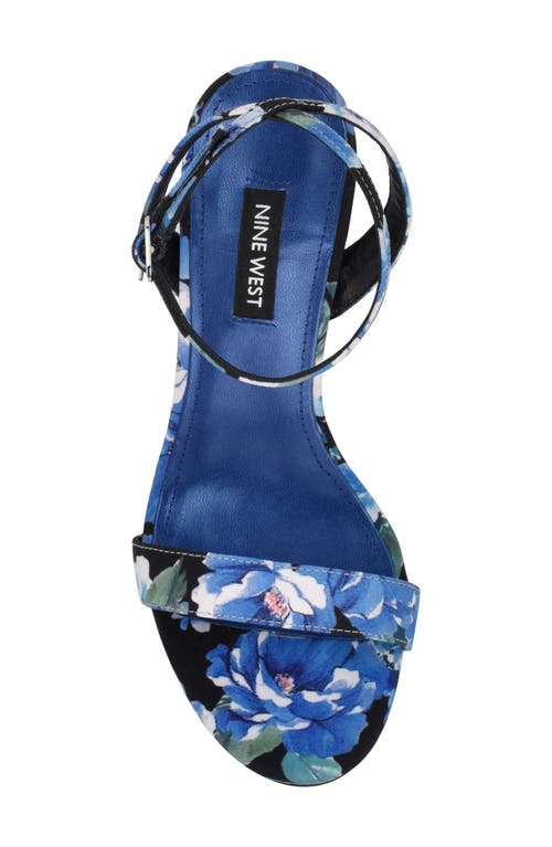 Nine West Loola Ankle Strap Sandal In Dark Blue