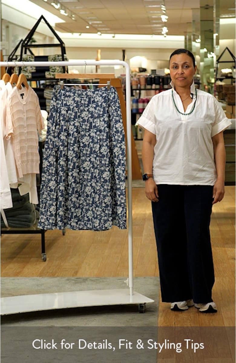 Jamboree Organic Cotton Chambray Midi Skirt, sales video thumbnail