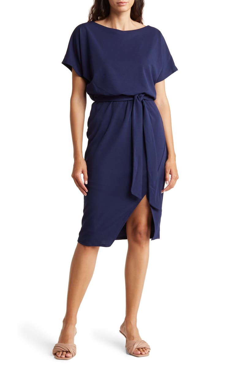 Marina Short Sleeve Blouson Dress, Main, color,