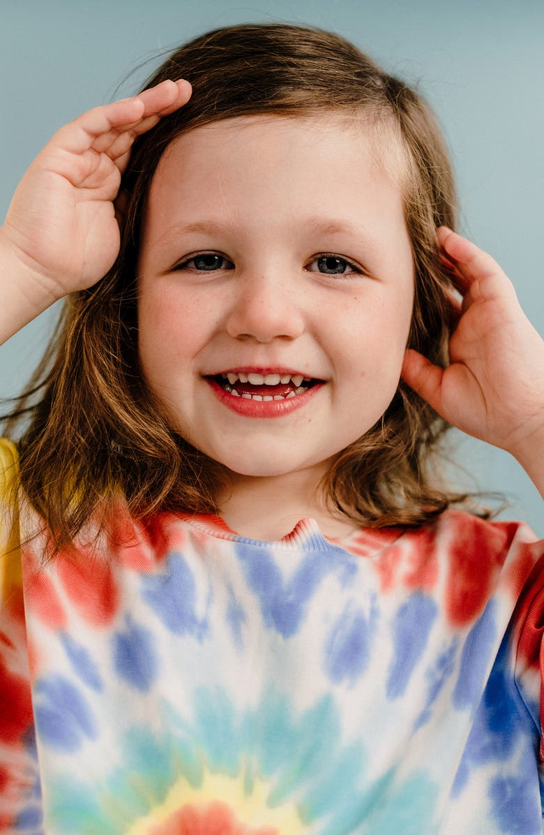 Rock Your Kid Kids' Tie Dye Cotton T-Shirt, Alternate, color, Rainbow