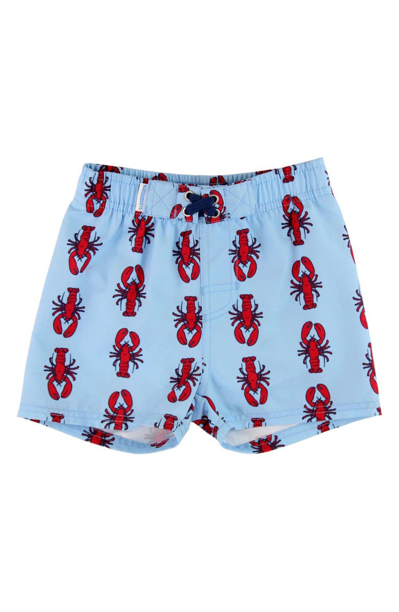RuggedButts Kids' My Little Lobster Print Swim Trunks, Main, color, My Little Lobster