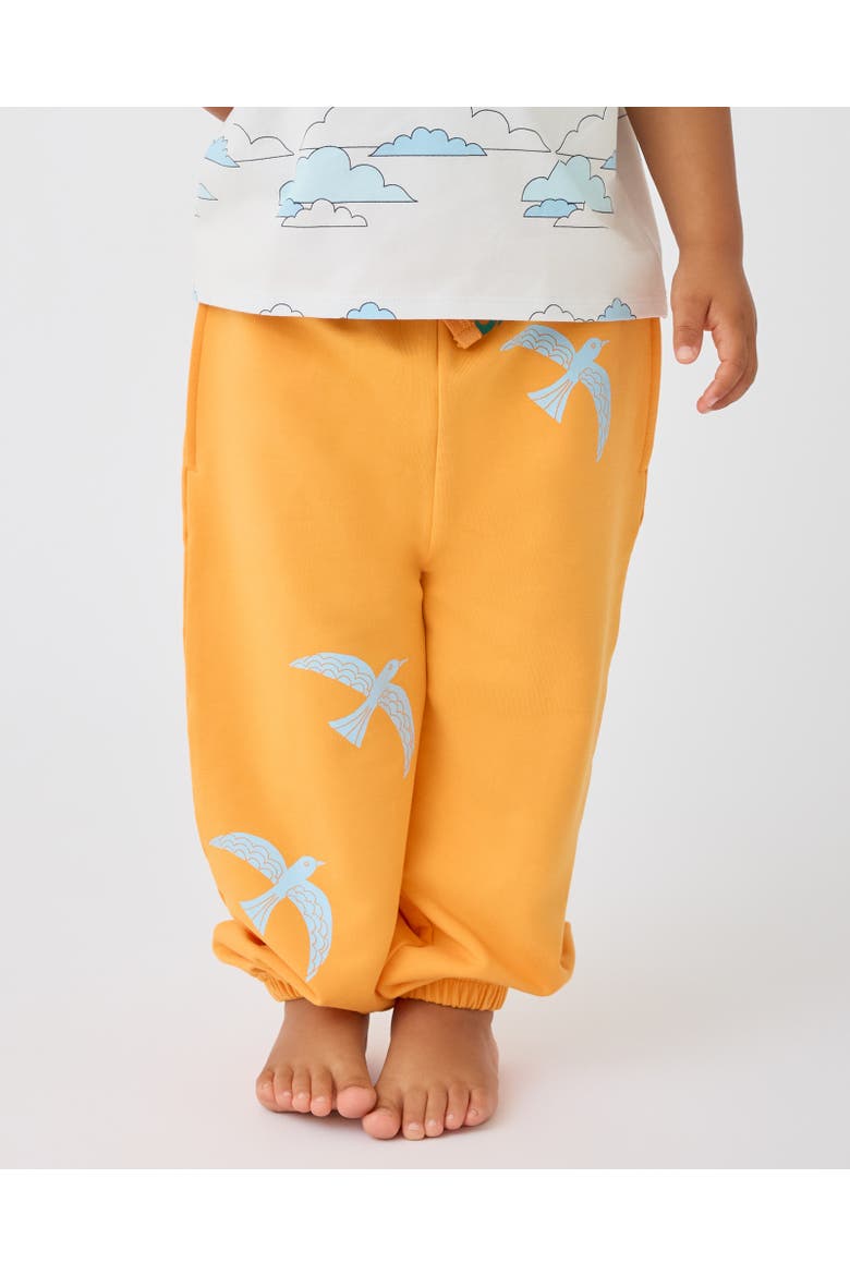 French Terry Jogger, Alternate, color, Orange Bird
