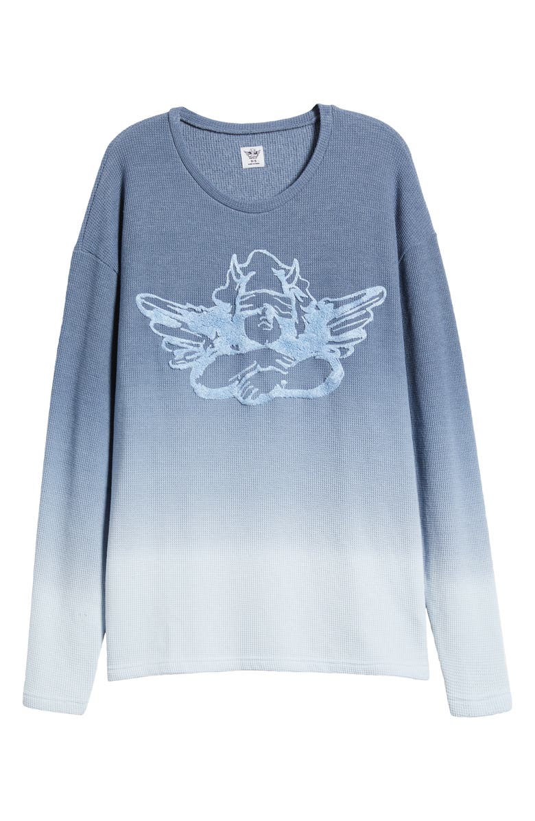 BOYS LIE Made with Heaven Blues Embroidered Oversize Thermal T-Shirt, Alternate, color, 