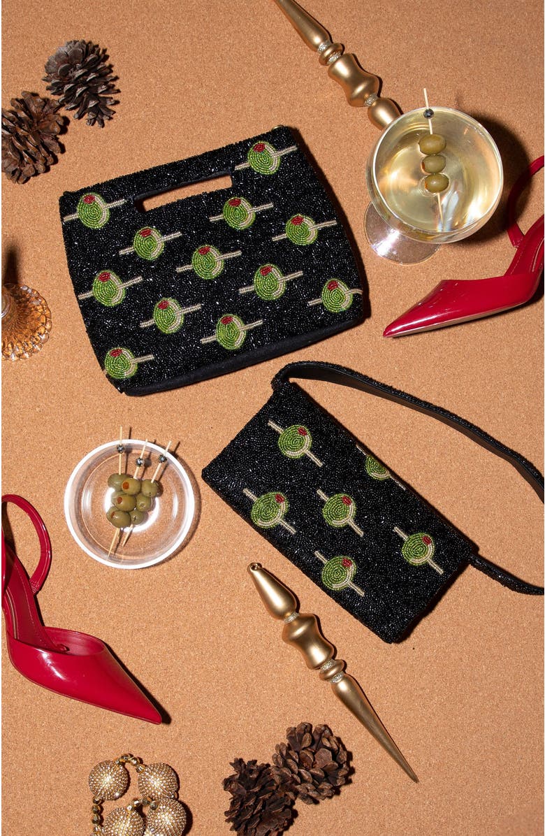 Island to East Side Olive Strap Structured Bag, Alternate, color, White