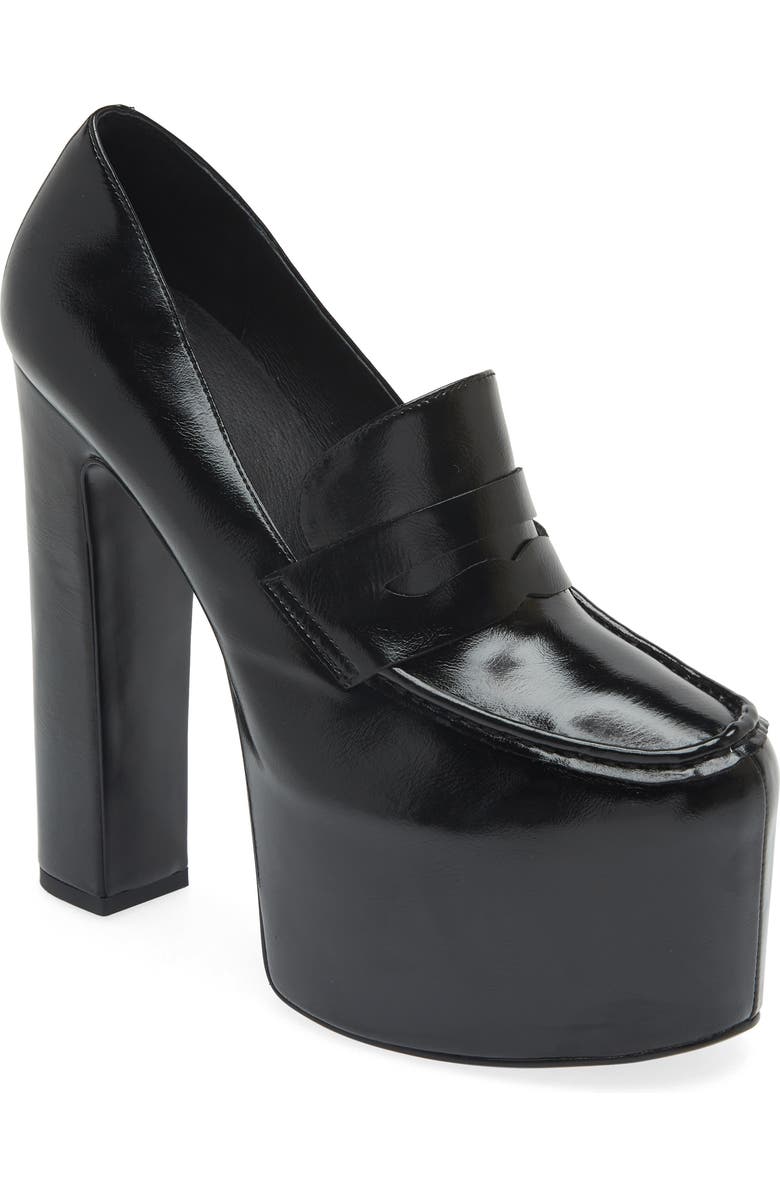 Jeffrey Campbell Long Last Platform Penny Loafer Pump, Main, color,